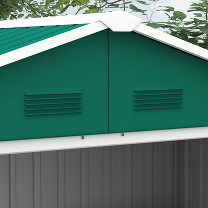 6.5x3.5ft Metal Garden Shed for Garden and Outdoor Storage, Green