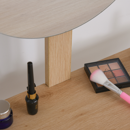 Wooden Nordic Dressing Table Brown/White
