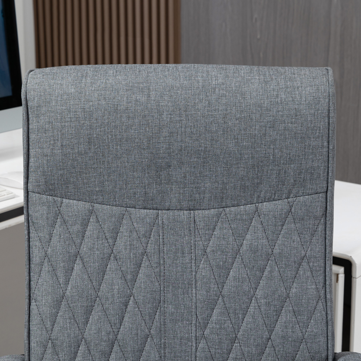 High-Back Home Office Chair with Adjustable Height and Swivel Wheels