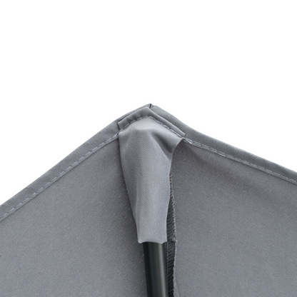2m Half Garden Parasol Market Umbrella w/ Crank Handle, Base Dark Grey