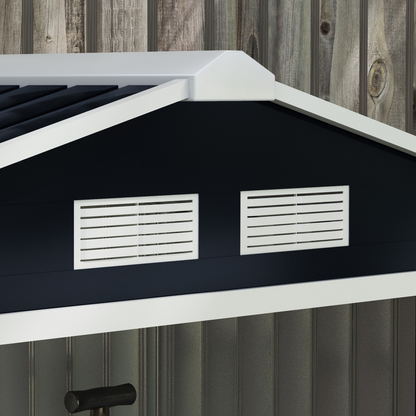 7 x 4ft Metal Garden Storage Shed Grey