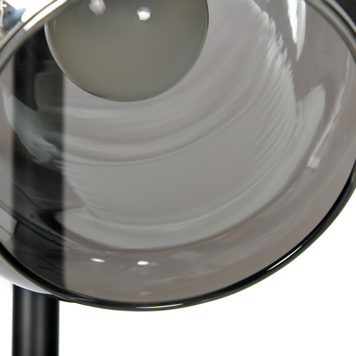 Modern Floor Lamp with Glass Global Shade, 3 Light, for Living Room