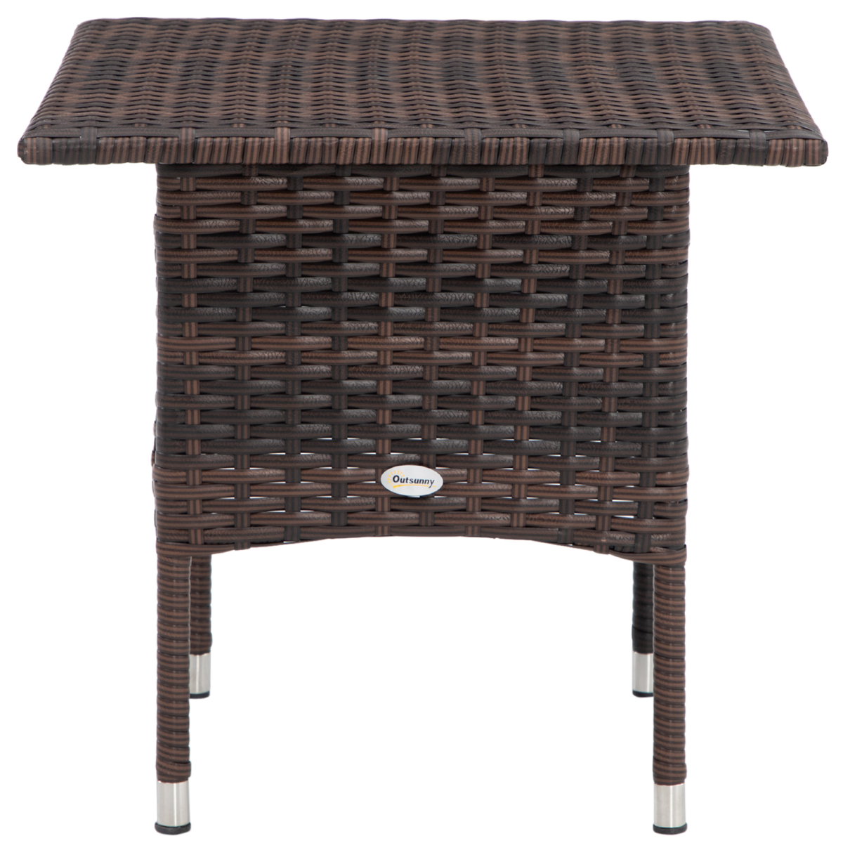 PE Rattan Outdoor Coffee Table, Easy Match Rattan Side Table, Brown