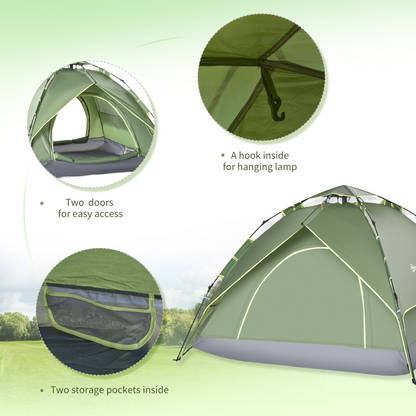 Pop Up Tent Camping Festival Hiking Family Travel Shelter 2 persons