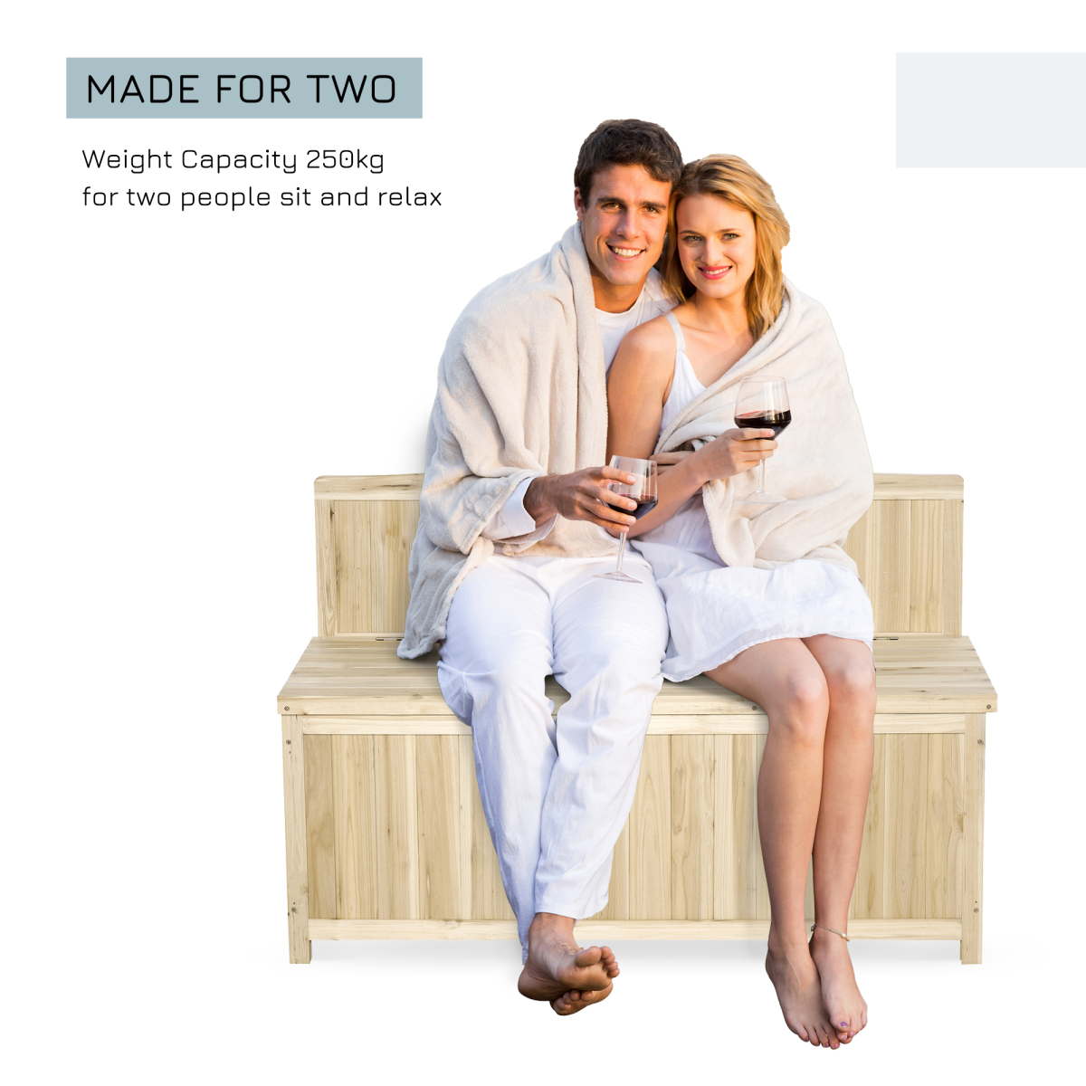 Garden Bench & Arch Wood Storage Bench Deck Outdoor Garden Seating