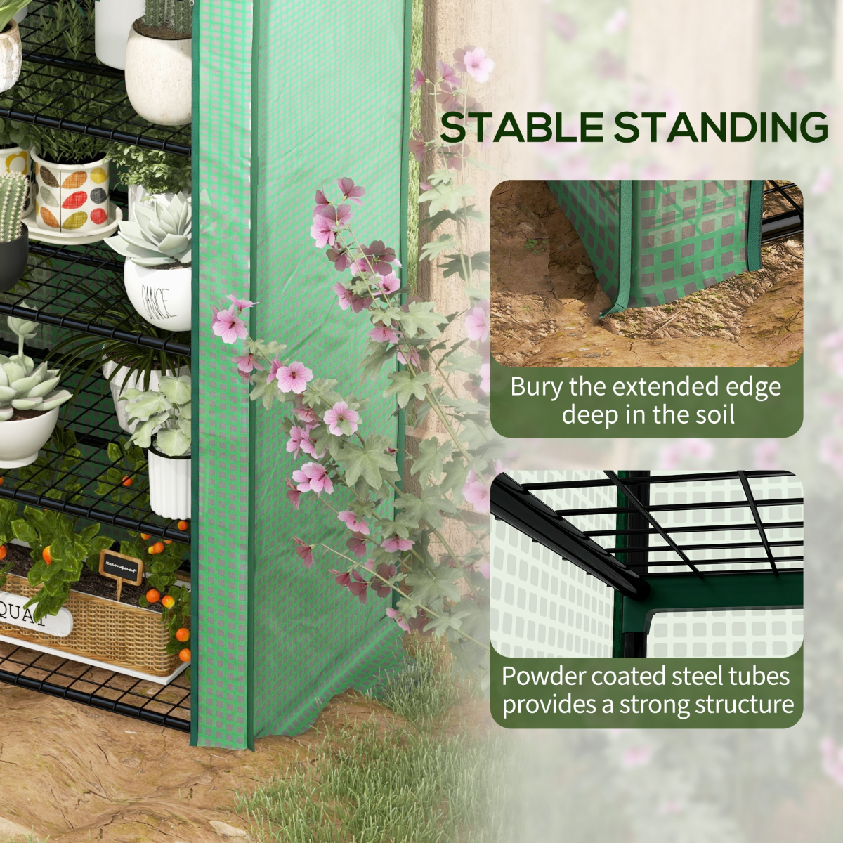 Greenhouse compact indoor three-layer plastic cover strong stable