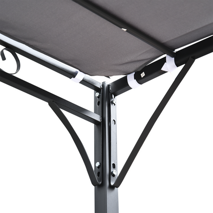 Freestanding Metal Wall Awning Canopy 3 x 3 m