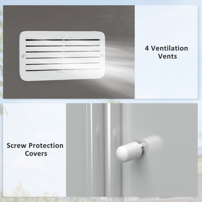 Foundation Ventilation Steel Outdoor Garden Shed Grey