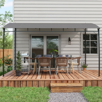 Metal Pergola, Outdoor Gazebo UV-Resistant Sun Shade Shelter 3 x 4m