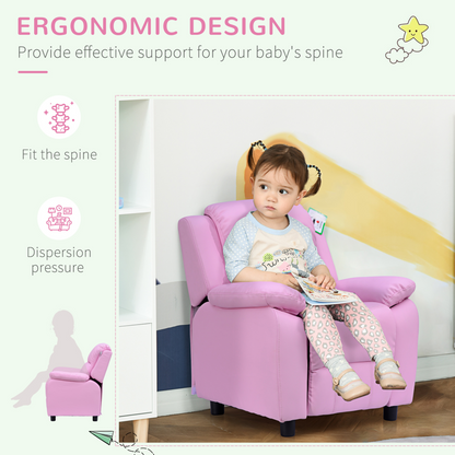Kids Recliner Armchair Game Chair Sofa Children Seat In PU Leather