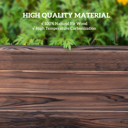 Wooden Raised Garden Bed Planter Grow Containers Pot 80 x 80 x 22.5cm