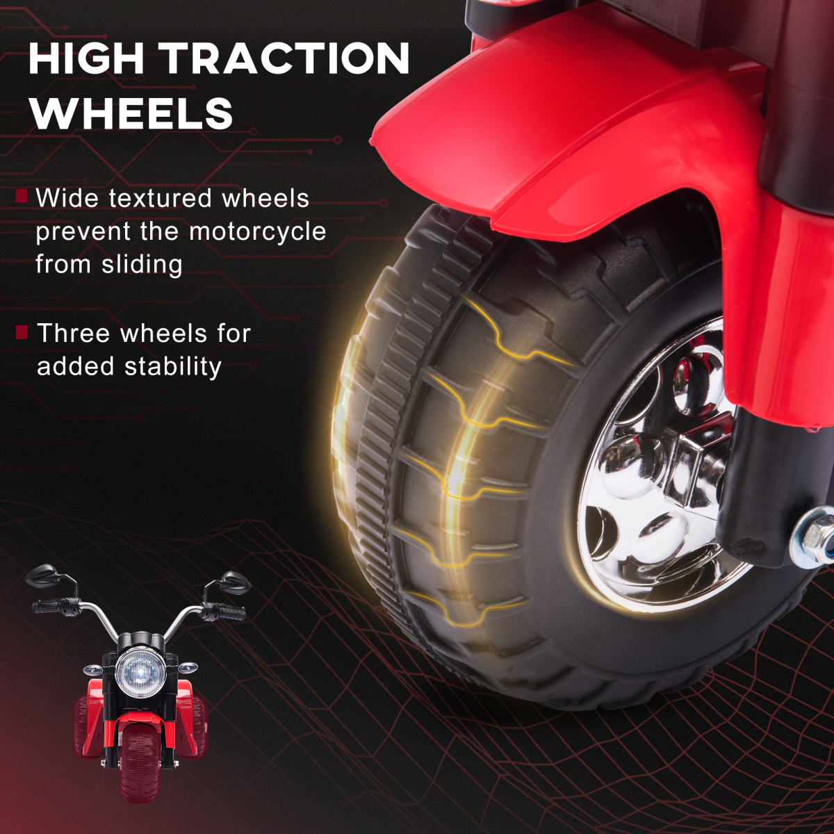 Kids 6V Electric Motorcycle Ride-On Toy Battery Red