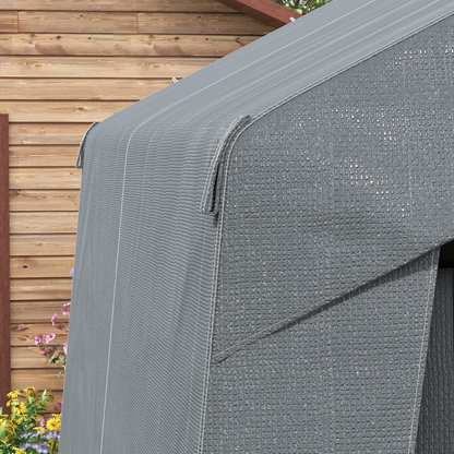 10 x 10ft Portable Garden Storage Shed Dark Grey