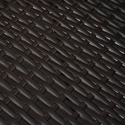 2 PC Rattan Chairs Set-Dark Coffee