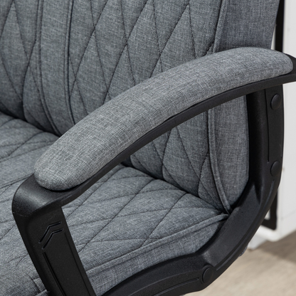 High-Back Home Office Chair with Adjustable Height and Swivel Wheels