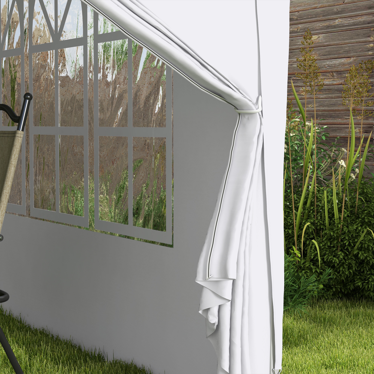 Pop Up Gazebo Party Tent Canopy Marquee with Storage Bag White 3mx3m