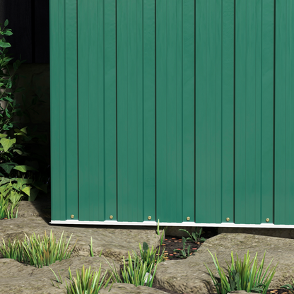 5 x 3ft Metal Garden Storage Shed Green