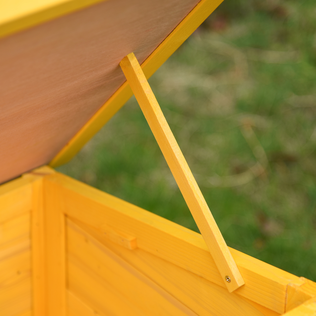 Wooden Cat House Pet Home Outdoor Waterproof Door Roof Shelter Garden