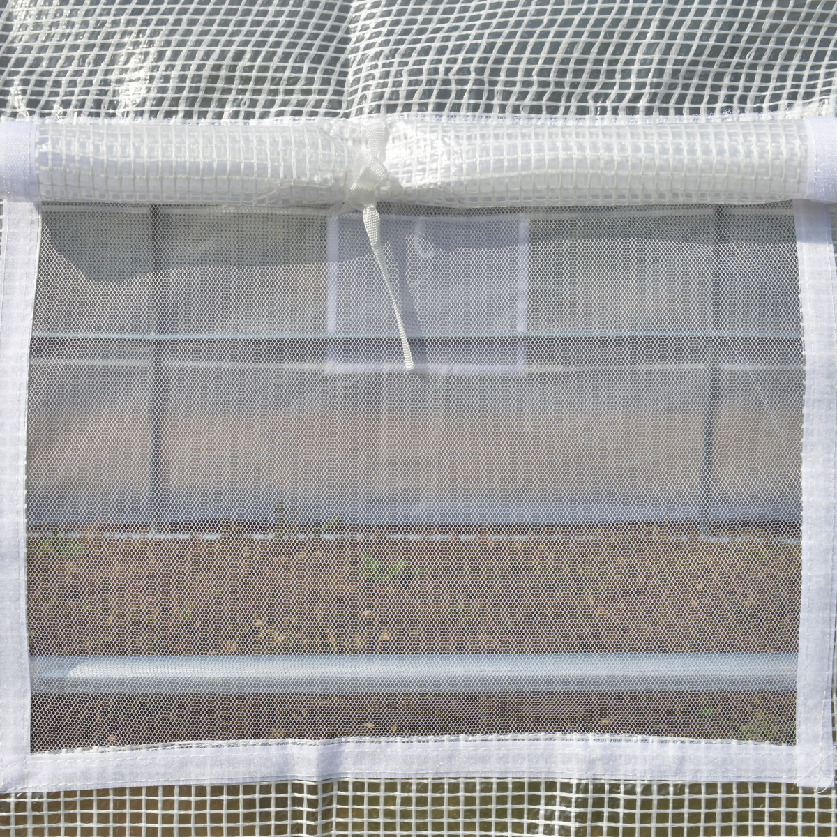Polytunnel Greenhouse Pollytunnel Tent w/ Steel Frame White 3 x 3 x 2 m
