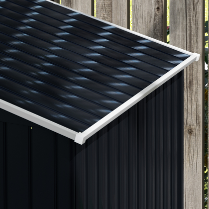 7 x 4ft Metal Garden Storage Shed Grey