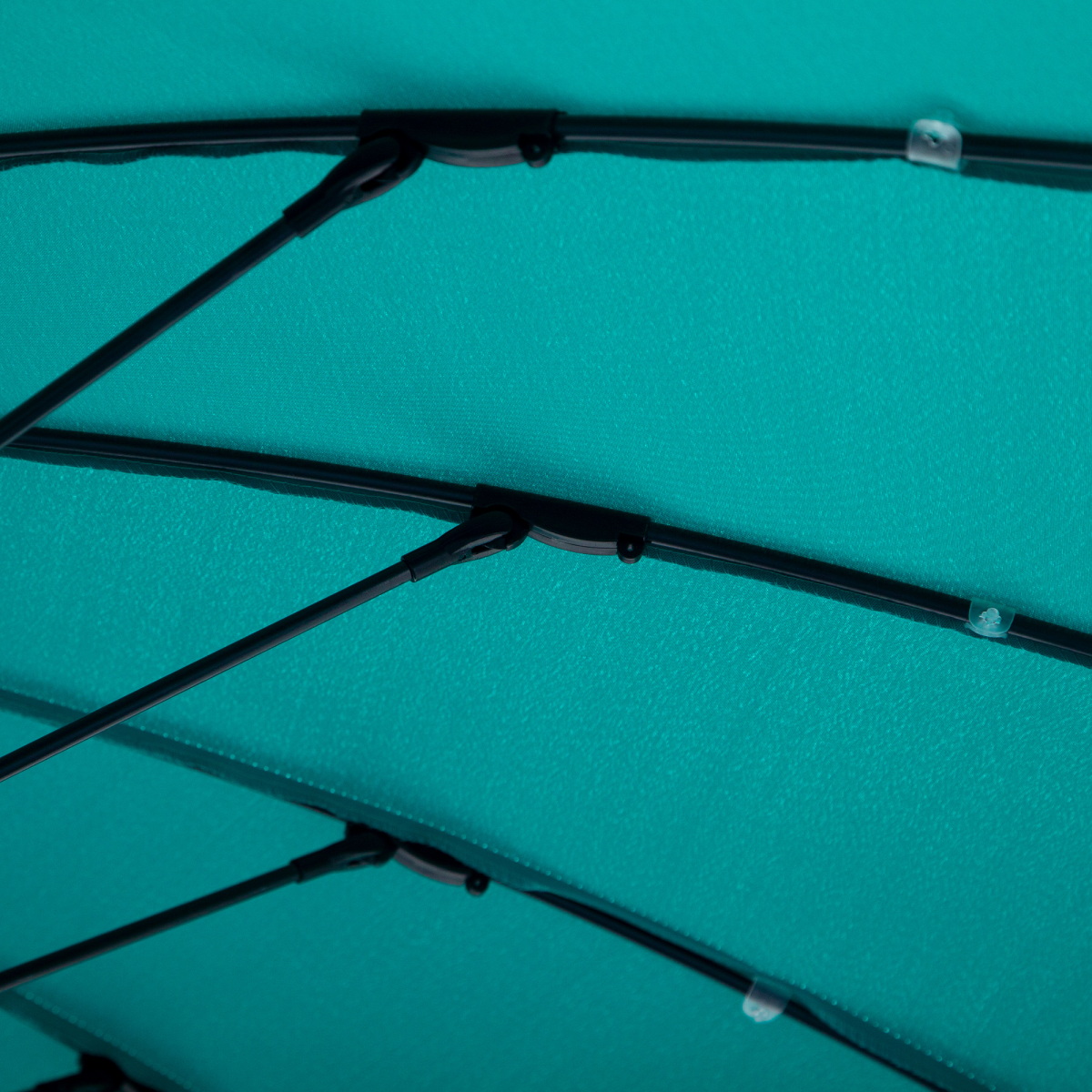 3(m) Cantilever Shanghai Parasol Crank Handle, Cross Base, Turquoise Outsunny