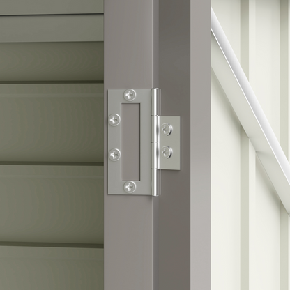 8 x 4ft Metal Garden Storage Shed Light Grey