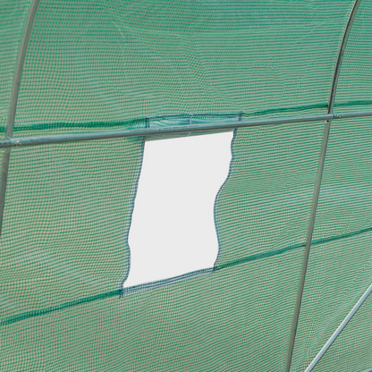 4.5m x 2m x 2m Walk-In Gardening Plant Greenhouse w/ PE Cover, Green