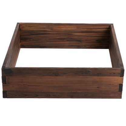 Wooden Raised Garden Bed Planter Grow Containers Pot 80 x 80 x 22.5cm