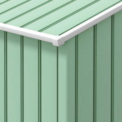 7 x 4ft Metal Garden Storage Shed Light Green