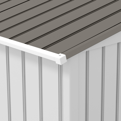 9 x 6ft Metal Garden Storage Shed Silver