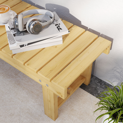 2-Seater Outdoor Garden Fir Wood Patio Bench