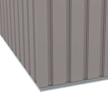 9 x 4ft Metal Garden Storage Shed Light Grey