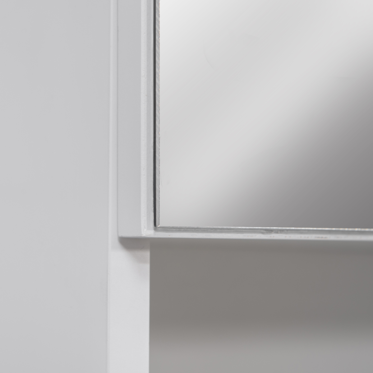 Bathroom Mirror Cabinet Wall Mount Storage Organizer w/ Door, White
