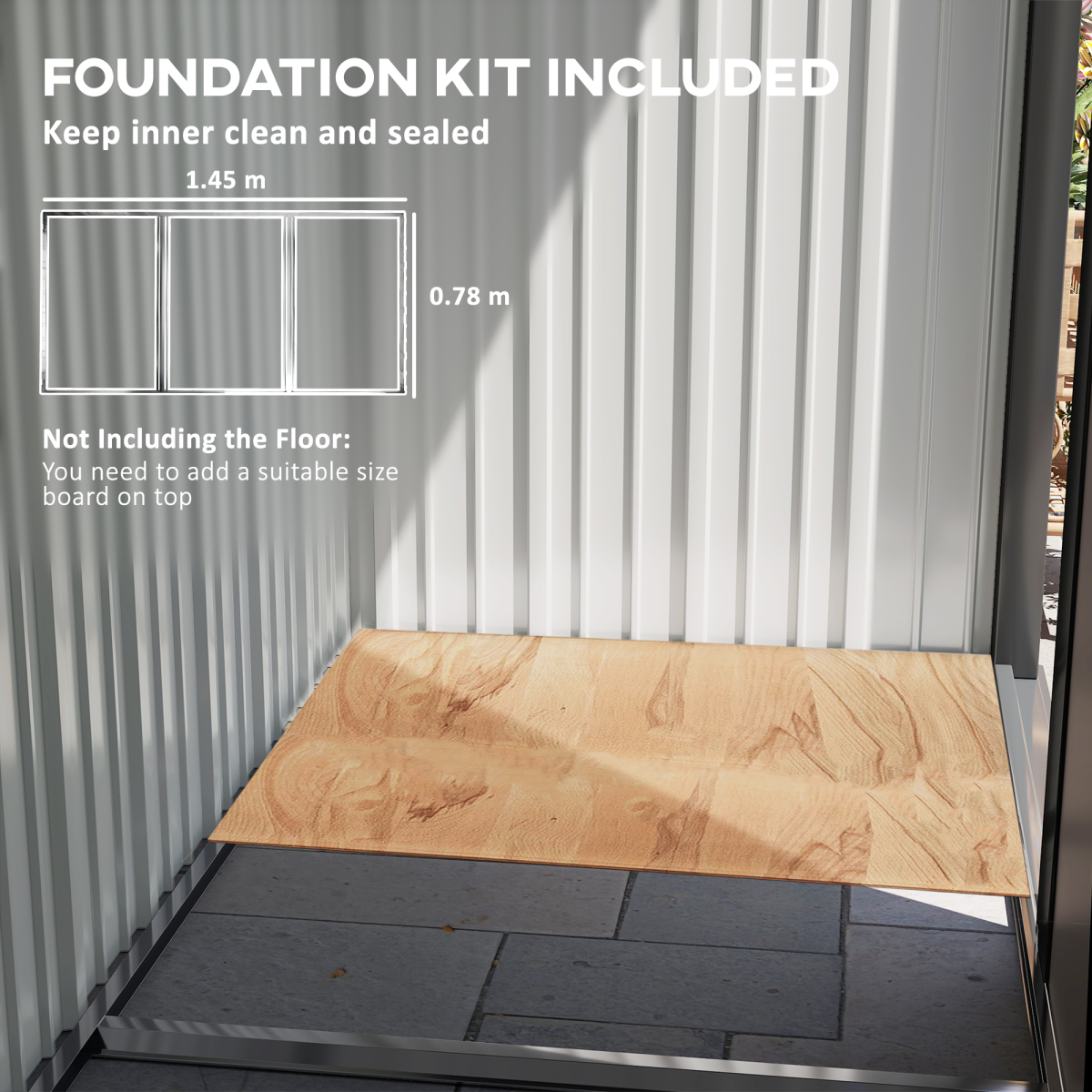 Steel Garden Shed, Small Lean-to Shed for Bike, 5x3 ft Brown