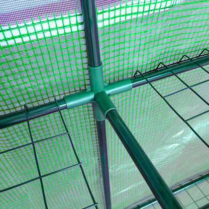 6.5 x 3.5ft Lean To Walk In Greenhouse Green