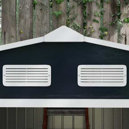 9 x 6 ft Dark Grey Metal Garden Storage Shed