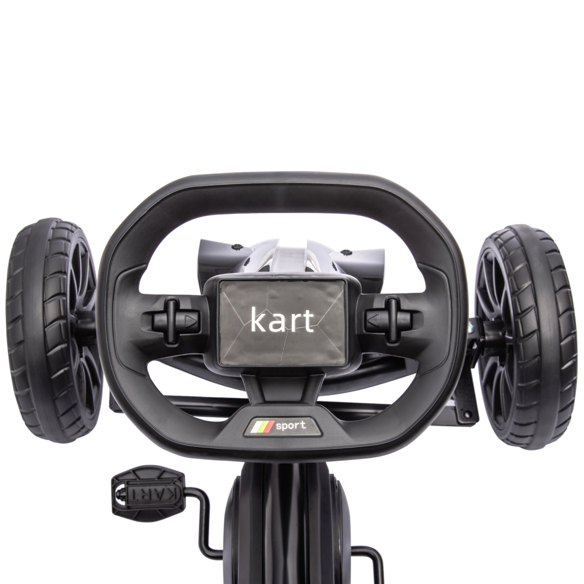 Children Pedal Go Kart with Adjustable Seat, Handbrake - Black