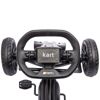 Children Pedal Go Kart with Adjustable Seat, Handbrake - Black