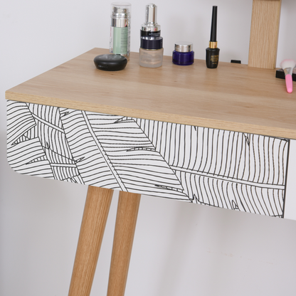 Wooden Nordic Dressing Table Brown/White