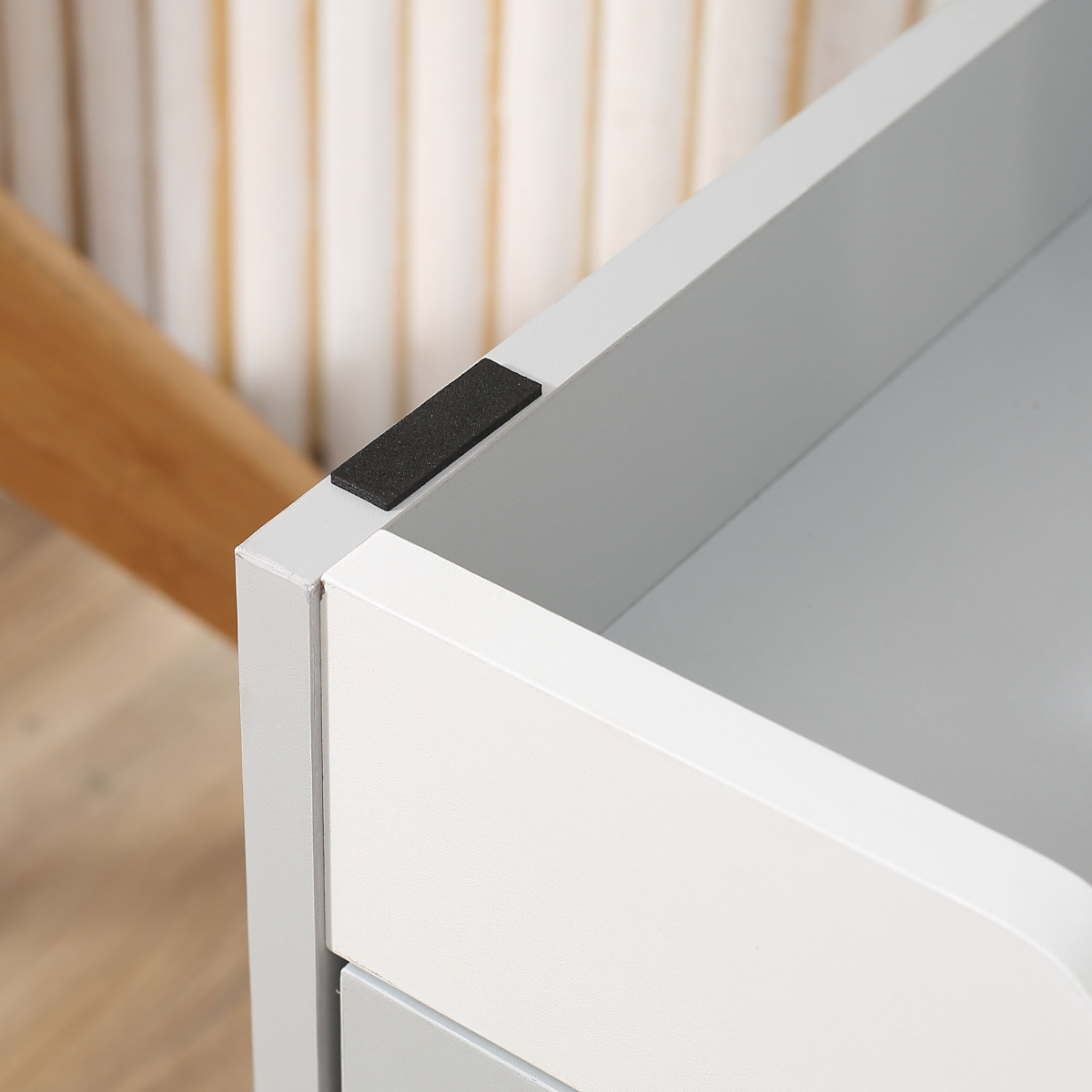 Shoe Storage Bench w/ Cabinet Adjustable Shelf and Cushion for Entryway Grey