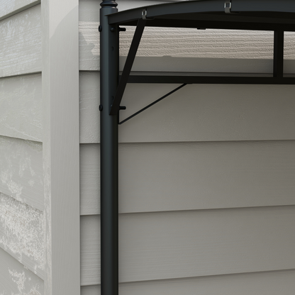 Metal Pergola, Outdoor Gazebo UV-Resistant Sun Shade Shelter 3 x 4m