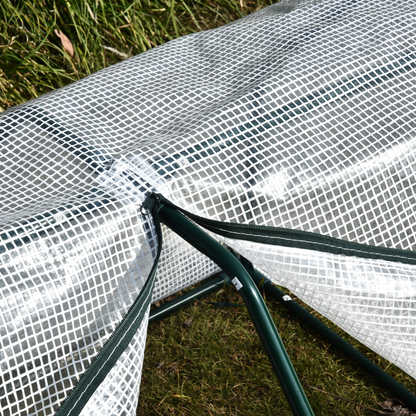 Mini PVC Cover Steel Frame Greenhouse White