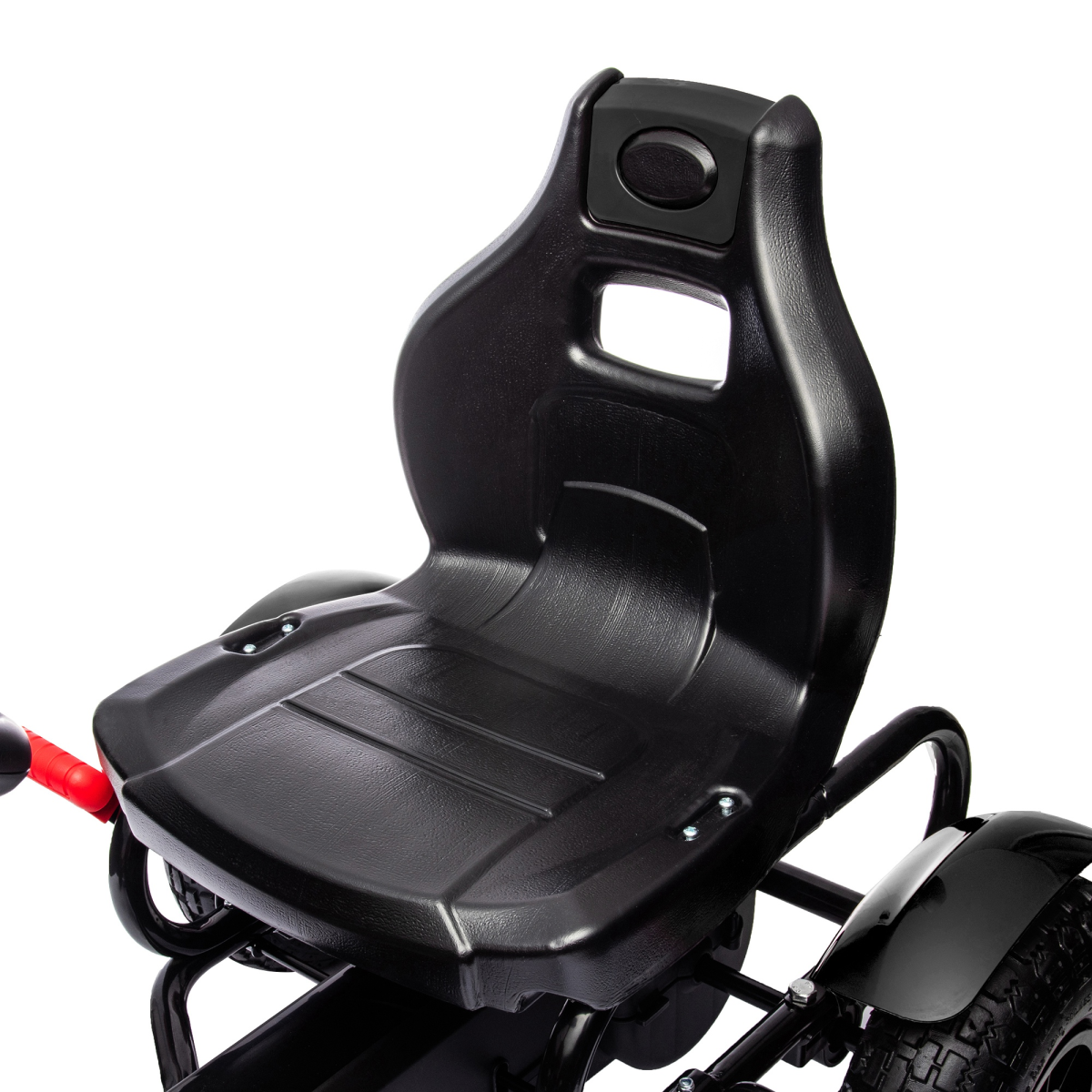 Children Pedal Go Kart w/ Adjustable Seat, Inflatable Tyres - Black