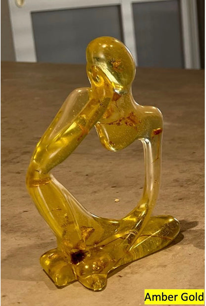 Handmade Abstract Resin Girl LED Table Lamp