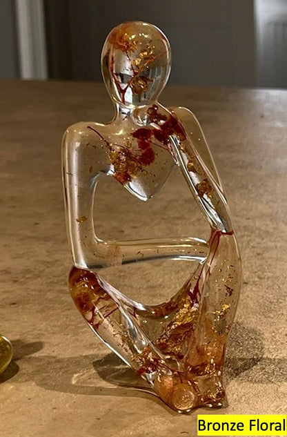Handmade Abstract Resin Girl LED Table Lamp