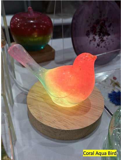 Handmade Resin Bird LED Night Light