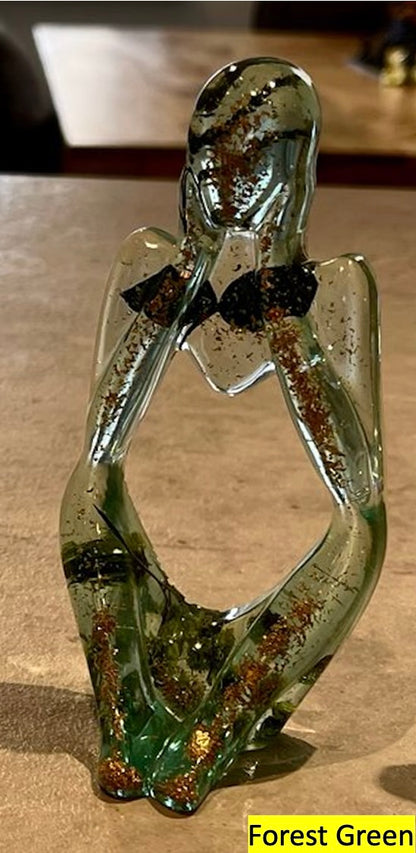 Handmade Abstract Resin Girl LED Table Lamp