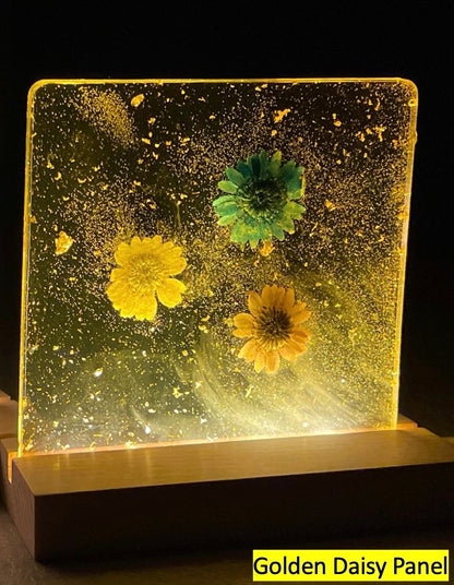 Handmade Floral Resin LED Night Light