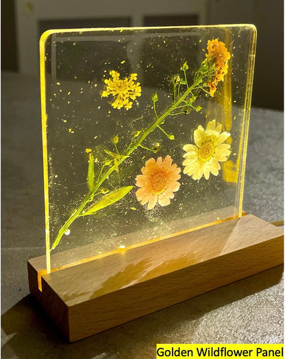 Handmade Floral Resin LED Night Light
