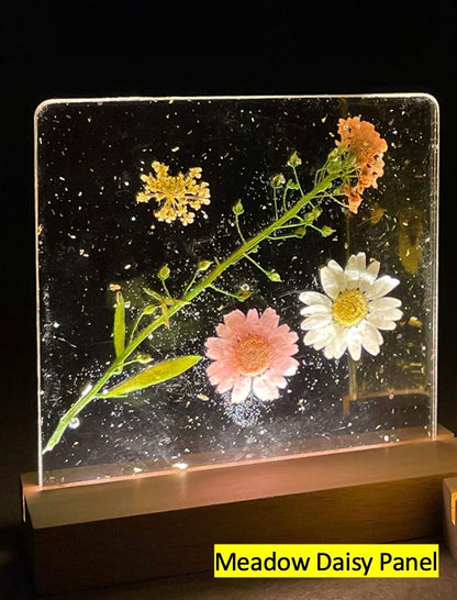 Handmade Floral Resin LED Night Light